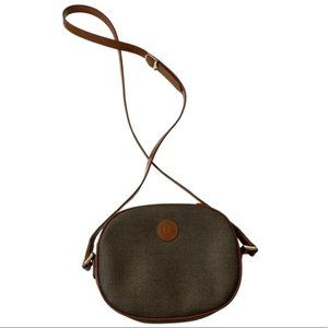 Fendi Vintage 90’s Canteen Crossbody Bag Green & Tan